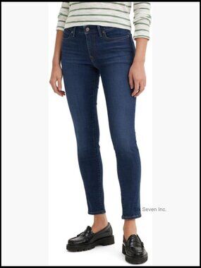Mid Rise Skinny Jeans - 28" Inseam - Stretch Denim